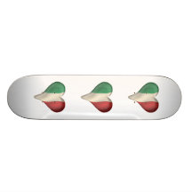 Drapeau italien à un coeur plateaux de skateboards