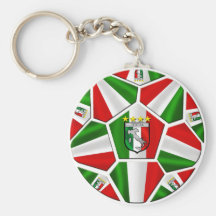 Drapeau italien de ballon de football de l'Italie  Porte-clé