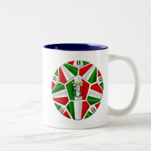 Drapeau italien de ballon de football de l'Italie  Tasses À Café