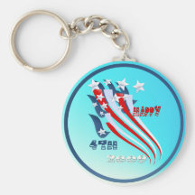 Drapeau Keychain de Jour de la Déclaration d'Indép Porte-clés