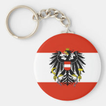 Drapeau Keychain de l'Autriche Porte-clé