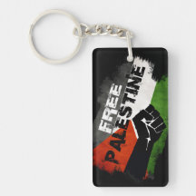 Drapeau libre de la Palestine (affligé) Porte-clés