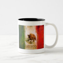DRAPEAU MEXICAIN - STYLE DU MEXIQUE TASSE À CAFÉ