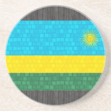 Drapeau moderne de Rwandais de motif Dessous De Verres