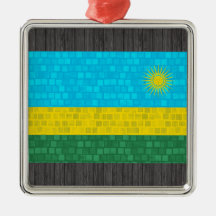 Drapeau moderne de Rwandais de motif Ornement