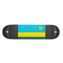 Drapeau moderne de Rwandais de motif Skateboards Cutomisables