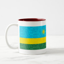 Drapeau moderne de Rwandais de motif Tasse À Café