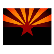 Drapeau monochrome de l'Arizona Cartes Postales