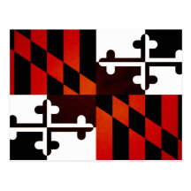 Drapeau monochrome du Maryland Carte Postale