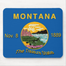 Drapeau Mousepad du Montana Tapis De Souris