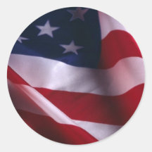 Drapeau national des Etats-Unis d'Amérique Adhésifs Ronds