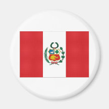 Drapeau national du Pérou Aimants Pour Réfrigérateur