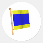 Drapeau nautique 'D Autocollant