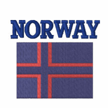 Drapeau norvégien sweatshirts à capuche avec broderie