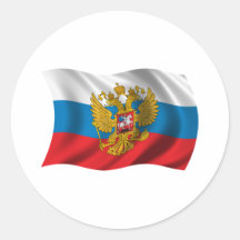 Drapeau onduleux de la Russie Adhésifs