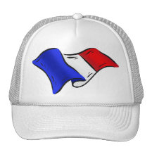 Drapeau onduleux français pour des amants de la Fr Casquette