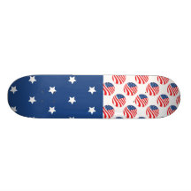 Drapeau patriotique de liberté de rayures d'étoile planche à roulette