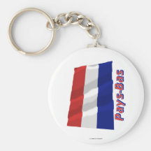Drapeau Paye-Bas des français d'avec le nom en Porte-clefs