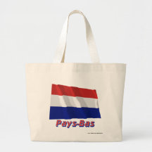 Drapeau Paye-Bas des français d'avec le nom en Sac Fourre-tout