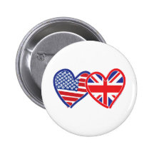 Drapeau plat d'Union Jack Etats-Unis Badges Avec Agrafe