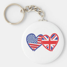 Drapeau plat d'Union Jack Etats-Unis Porte-clés