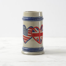 Drapeau plat d'Union Jack Etats-Unis Tasses À Café