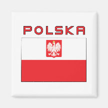 Drapeau polonais de faucon avec Polska Aimant Pour Réfrigérateur