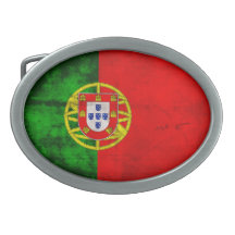 Drapeau portugais boucle de ceinture ovale