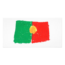 Drapeau portugais cartes avec photo
