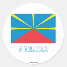 Drapeau proposé de Reunion Island avec le nom Adhésifs Ronds