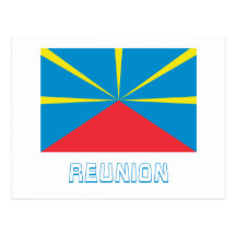 Drapeau proposé de Reunion Island avec le nom Carte Postale