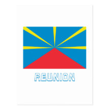 Drapeau proposé de Reunion Island avec le nom Carte Postale
