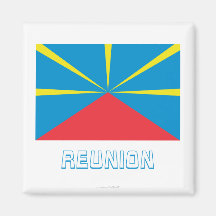 Drapeau proposé de Reunion Island avec le nom Aimant Pour Réfrigérateur