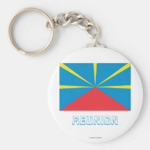 Drapeau proposé de Reunion Island avec le nom Porte-clés