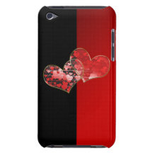 Drapeau rouge et noir de l'amour étuis iPod touch