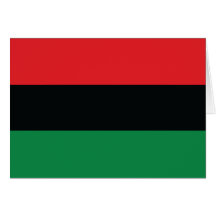 Drapeau rouge, noir et vert cartes de vœux