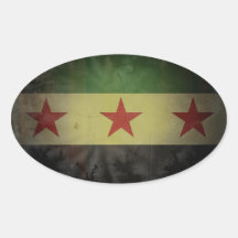 Drapeau sale de QUATRE Syrie Autocollant