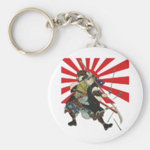 Drapeau samouraï Keychain Porte-clefs