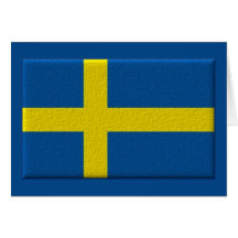 Drapeau suédois cartes de vœux