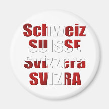 Drapeau suisse de cadeau de langues officielles de aimants