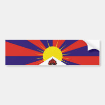 Drapeau tibétain Bumpersticker Autocollant Pour Voiture