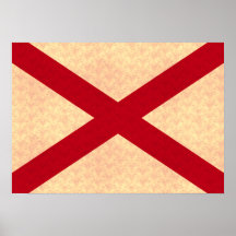Drapeau vintage d'Alabaman de motif Affiches
