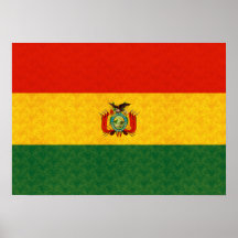 Drapeau vintage de Bolivien de motif Posters