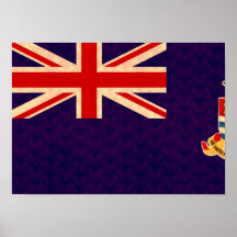 Drapeau vintage de Caïmanais de motif Poster