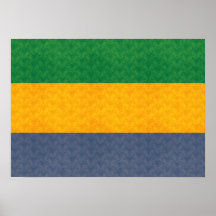 Drapeau vintage de Gabonais de motif Posters