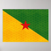 Drapeau vintage de Guyanais de motif Affiches