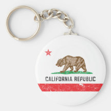 Drapeau vintage de la Californie Porte-clefs
