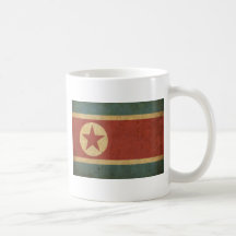 Drapeau vintage de la Corée du Nord Tasse À Café