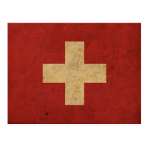 Drapeau vintage de la Suisse Cartes Postales