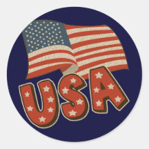 Drapeau vintage de l'Amérique Autocollants